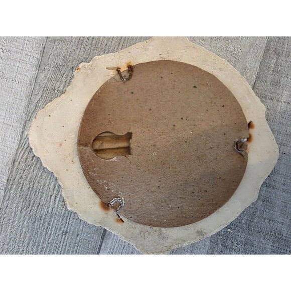 Vintage Oval Convex Reverse Painted Silhouette Wall Art Set Victorian - Picture 4 of 7